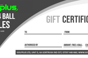Golfplus Gift Voucher for Indoor golf sim venue
